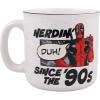 Silver Buffalo Marvel Deadpool Nerdin Since the 90s Ceramic Camper Mug, 20 Ounces(Marvel Deadpool)