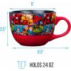 Silver Buffalo Marvel Deadpool Nerdin Since the 90s Ceramic Camper Mug, 20 Ounces(Multicolor)