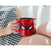 Silver Buffalo Marvel Deadpool Nerdin Since the 90s Ceramic Camper Mug, 20 Ounces(Spider-Man Face)