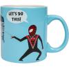 Silver Buffalo Marvel Deadpool Nerdin Since the 90s Ceramic Camper Mug, 20 Ounces(Spider-Man Trap)