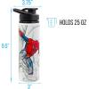 Silver Buffalo Marvel Spiderman Stainless Steel Water Bottle, 25 Ounces
