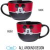 Silver Buffalo Mickey Mouse Pie Eye Big Smile Ceramic Soup Mug, 24 Ounces