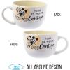 Silver Buffalo Mickey & Minnie Todo Es Mejor Ceramic Soup Mug, 24 Ounces(Mickey & Minnie Todo Es Mejor)