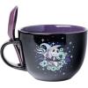 Silver Buffalo Nightmare Before Christmas Celestial Jack and Zero 24oz Ceramic Soup Mug with Spoon