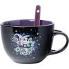 Silver Buffalo Nightmare Before Christmas Celestial Jack and Zero 24oz Ceramic Soup Mug with Spoon