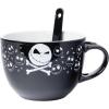Silver Buffalo Nightmare Before Christmas Jack Cross Bones Boxed 24oz Ceramic Soup Mug with Spoon