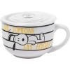 Silver Buffalo Peanuts Snoopy and Woodstock Ceramic Soup Mug with Vented Plastic Lid, 24 Ounces, 1 Count (Pack of 1)