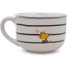 Silver Buffalo Peanuts Snoopy and Woodstock Ceramic Soup Mug with Vented Plastic Lid, 24 Ounces, 1 Count (Pack of 1)