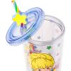 Silver Buffalo Rainbow Brite Plastic Cold Cup with Lid and Straw Topper, 24 Ounces