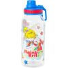 Silver Buffalo Rainbow Brite Twist Spout Plastic Bottle with Sticker Set Featuring Rainbow Brite and Twink, 32 Ounces