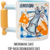 Silver Buffalo Ratatouille Little Chef Shaped Handle Ceramic Mug, 20 Ounces