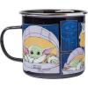 Silver Buffalo Retro Vintage Panel Marvel Comics Avengers Camper Coffee Mug Featuring Captain America, Hulk, Thor, Spider-Man, Black Widow, and Iron Man, 21 Ounces(Star Wars Mandalorian Child Grid)