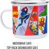 Silver Buffalo Retro Vintage Panel Marvel Comics Avengers Camper Coffee Mug Featuring Captain America, Hulk, Thor, Spider-Man, Black Widow, and Iron Man, 21 Ounces(Marvel)