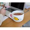 Silver Buffalo Sanrio Gudetama Lazy Egg Dangerous Situations Ceramic Soup Mug with Spoon, 24 Ounces(Sanrio Gudetama)