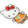 Silver Buffalo Sanrio Hello Kitty Christmas Holiday Gingerbread Sculpted Ceramic Trinket Tray Decorative Plate