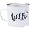 Silver Buffalo Sanrio Hello Kitty Destination Neighborhood Enamel Camper Mug, 21 Ounces(Hello Kitty Hello)
