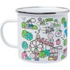 Silver Buffalo Sanrio Hello Kitty Destination Neighborhood Enamel Camper Mug, 21 Ounces(Hello Kitty Neighborhood)