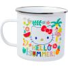 Silver Buffalo Sanrio Hello Kitty Destination Neighborhood Enamel Camper Mug, 21 Ounces(Hello Kitty Summer Tropical)