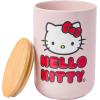 Silver Buffalo Sanrio Hello Kitty Frankenstein Sculpted Ceramic Cookie Jar, 7” x 5.75” x 9.75”(Hello Kitty (Ceramic with Bamboo Lid))