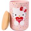 Silver Buffalo Sanrio Hello Kitty Frankenstein Sculpted Ceramic Cookie Jar, 7” x 5.75” x 9.75”(Hello Kitty Holding Love (Ceramic with Bamboo Lid))