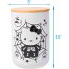 Silver Buffalo Sanrio Hello Kitty Frankenstein Sculpted Ceramic Cookie Jar, 7” x 5.75” x 9.75”(Hello Kitty Skeleton Black and White (Ceramic with Bamboo Lid))