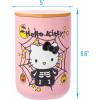 Silver Buffalo Sanrio Hello Kitty Frankenstein Sculpted Ceramic Cookie Jar, 7” x 5.75” x 9.75”(Hello Kitty Skeleton Colored (Ceramic with Bamboo Lid))