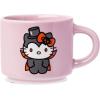 Silver Buffalo Sanrio Hello Kitty Halloween 4 Pack Stackable Ceramic Mug Set With Storage Rack, 3 Ounces