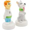 Silver Buffalo Sanrio Hello Kitty Halloween Ceramic Salt and Pepper Shaker Set, 5” L x 2” W x 3.5” H(The Jetsons George and Astro)