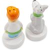 Silver Buffalo Sanrio Hello Kitty Halloween Ceramic Salt and Pepper Shaker Set, 5” L x 2” W x 3.5” H(The Jetsons George and Astro)