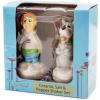 Silver Buffalo Sanrio Hello Kitty Halloween Ceramic Salt and Pepper Shaker Set, 5” L x 2” W x 3.5” H(The Jetsons George and Astro)