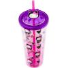 Silver Buffalo Sanrio Hello Kitty Halloween Costume Black Cat and Candy Plastic Cold Cup with Lid and Straw Topper, 24 Ounces