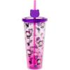Silver Buffalo Sanrio Hello Kitty Halloween Costume Black Cat and Candy Plastic Cold Cup with Lid and Straw Topper, 24 Ounces