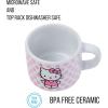 Silver Buffalo Sanrio Hello Kitty Halloween Themed 4 pack Ceramic Espresso Set with Storage Rack, 3 Ounces(Sanrio Hello Kitty)