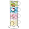 Silver Buffalo Sanrio Hello Kitty Halloween Themed 4 pack Ceramic Espresso Set with Storage Rack, 3 Ounces(Sanrio Hello Kitty and Friends)
