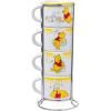 Silver Buffalo Sanrio Hello Kitty Halloween Themed 4 pack Ceramic Espresso Set with Storage Rack, 3 Ounces(Winnie the Pooh)