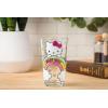Silver Buffalo Sanrio Hello Kitty Rainbows and Clouds Glitter Pint Glass, 16 Ounces