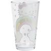Silver Buffalo Sanrio Hello Kitty Rainbows and Clouds Glitter Pint Glass, 16 Ounces