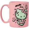 Silver Buffalo Sanrio Hello Kitty Spooky Halloween Glass Coffee Mug, 17.5 ounces(Sanrio Hello Kitty Halloween Frankenstein)