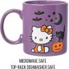Silver Buffalo Sanrio Hello Kitty Spooky Halloween Glass Coffee Mug, 17.5 ounces(Sanrio Hello Kitty Halloween Pumpkin Bats)