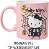 Silver Buffalo Sanrio Hello Kitty Spooky Halloween Glass Coffee Mug, 17.5 ounces(Sanrio Hello Kitty Halloween Skeleton Web)