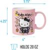 Silver Buffalo Sanrio Hello Kitty Spooky Halloween Glass Coffee Mug, 17.5 ounces(Sanrio Hello Kitty Halloween Skeleton Web)