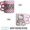 Silver Buffalo Sanrio Hello Kitty Spooky Halloween Glass Coffee Mug, 17.5 ounces(Sanrio Hello Kitty Rainbow Dots)