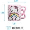Silver Buffalo Sanrio Hello Kitty Spooky Halloween Glass Coffee Mug, 17.5 ounces(Sanrio Hello Kitty Rainbow Dots)