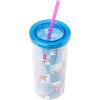 Silver Buffalo Sanrio Hello Kitty Zodiac Signs Iridescent Double Walled Tritan Water Bottle, 18 Ounces(Cinnamoroll Checkered)