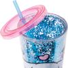 Silver Buffalo Sanrio Hello Kitty Zodiac Signs Iridescent Double Walled Tritan Water Bottle, 18 Ounces(Cinnamoroll Cherries and Hearts (Big))