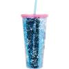 Silver Buffalo Sanrio Hello Kitty Zodiac Signs Iridescent Double Walled Tritan Water Bottle, 18 Ounces(Cinnamoroll Cherries and Hearts (Big))