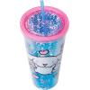 Silver Buffalo Sanrio Hello Kitty Zodiac Signs Iridescent Double Walled Tritan Water Bottle, 18 Ounces(Cinnamoroll Cherries and Hearts (Big))