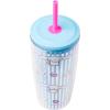 Silver Buffalo Sanrio Hello Kitty Zodiac Signs Iridescent Double Walled Tritan Water Bottle, 18 Ounces(Cinnamoroll Hearts and Stripes)