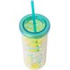 Silver Buffalo Sanrio Hello Kitty Zodiac Signs Iridescent Double Walled Tritan Water Bottle, 18 Ounces(Cinnamoroll Lemons)