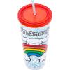 Silver Buffalo Sanrio Hello Kitty Zodiac Signs Iridescent Double Walled Tritan Water Bottle, 18 Ounces(Cinnamoroll Rainbow (Big))